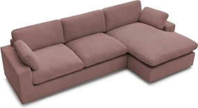 Розов ъглов диван от рипсено кадифе Belair – Bobochic Paris