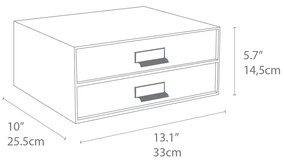 Тъмносин органайзер на 2 нива , 33 x 25,5 cm Birger - Bigso Box of Sweden