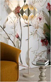 Бежова подова лампа с метален абажур (височина 155 cm) Space – Mauro Ferretti