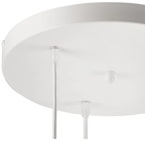 Бяла висяща лампа за 3 крушки Danielle - LAMKUR