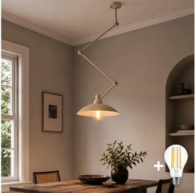 Brilagi - LED регулируем полилей на тръба IRONBEAM 1xE27/60W/230V бежов