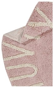 Светлорозов ръчно изработен памучен детски килим подходящ за пране ø150 cm ABC Vintage Nude – Lorena Canals