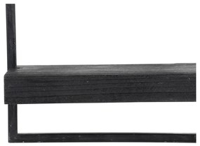 Матиран черен рафт от елхово дърво Maddison - Light &amp; Living