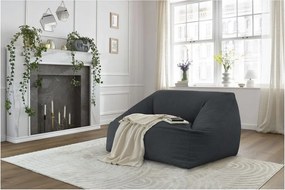 Тъмносив пуф от рипсено кадифе Lilibet – Bobochic Paris