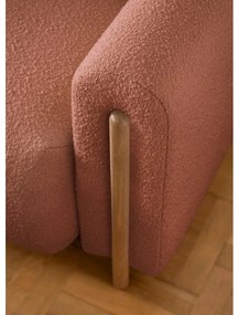 Теракотен сгъваем/с място за съхранение диван от прежда с примки от букле 244 cm Arcadova – ELTAP