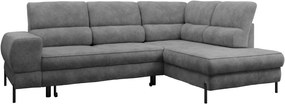 Ъглов диван Clinton-Тъмно сив-Десен