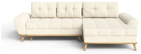 Кремав разтегателен ъглов диван (десен ъгъл) Balitco – Ropez