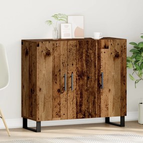 Sonata H Стойка с 3 врати от старо дърво 90x34x80 см, инженерна дървесина