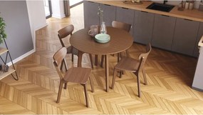 РОКСИ Натурален Орех - ДЪРВЕНА КРЪГЛА МАСА РЕТРО ЗА КУХНЯ/ ТРАПЕЗАПИЯ