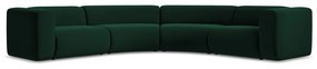 Тъмнозелен кадифен ъглов диван Ekahi – Makamii