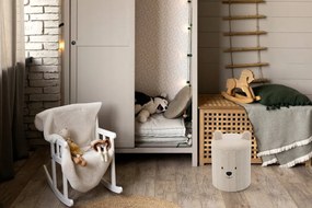 Симпатичен детски сгъваем пуф с място за съхранение Бял