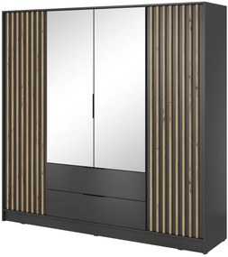 Гардероб Nolan 4-door with Огледало-Grafitis