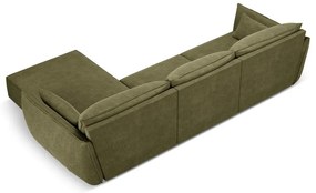 Зелен ъглов диван (десен ъгъл) Vanda - Mazzini Sofas