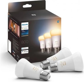 Комплект 3x димируема LED крушка Philips Hue WHITE A60 E27/6W/230V 2200-6500K
