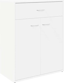 800711 vidaXL Сайдборд, бял, 60x30x75 см, инженерно дърво