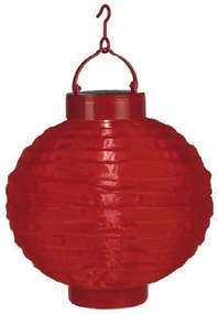 Червен външен слънчев LED фенер , ø 30 cm - Star Trading