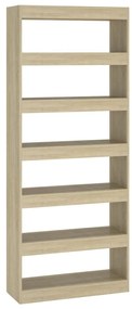 811730 vidaXL Разделител за стая, дъб сонома, 80x30x198 см, инженерно дърво