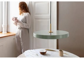 Светлозелена LED лампа за окачване с метален абажур ø 43 cm Asteria - UMAGE