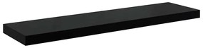 323775 vidaXL Окачен стенен рафт, черен гланц, 90x23,5x3,8 см, МДФ