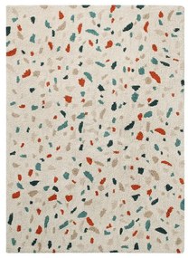 Кремав ръчно изработен памучен килим подходящ за пране 140x200 cm Terrazzo Marble – Lorena Canals