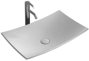 Мивка за баня ICB 685W, монтаж върху плот, твърда повърхност, бял, 64x38x13.5см