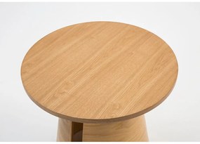 Кръгла странична масичка от декор от дъб ø 50 cm Cep – Teulat