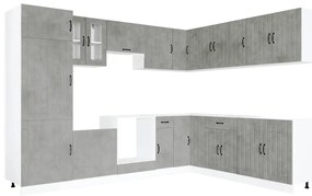 3314985 vidaXL Комплект кухненски шкафове от 14 части Lucca, инженерно дърво