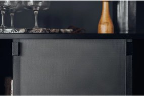 Черна витрина с плъзгащи се врати 70x109x40 cm Lekko – noo.ma