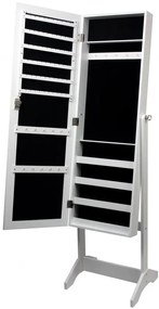 Шкаф за бижута с огледало 41,5 x 36,5 x 147 cm