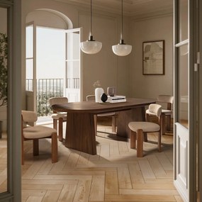 Кремави тапицирани трапезни столове в комплект 2 бр. Nadia – MOME