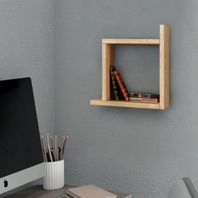 Box меламинов стенен рафт в дъбов цвят 30x22x30см.