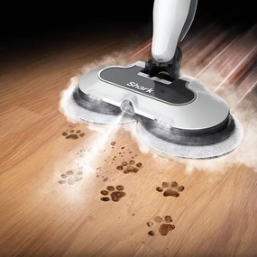 Парочистачка Shark Steam & Scrub S8201EU, 1120W, 0.35 л, 3 настройки, Чистене без химикали, 150 об/м, Steam Blaster, Бял