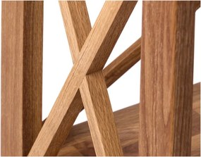 Стелаж от масивен дъб в естествен цвят 70x161 cm X-Shelf – Unique Furniture