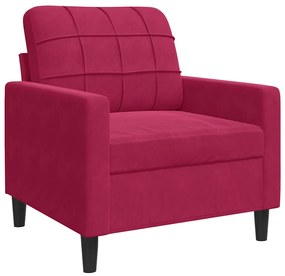 4007608 vidaXL Стол кресло, виненочервен, 60 см, кадифе