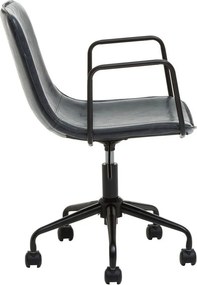 Тъмносив офис стол от имитация на кожа Branson – Premier Housewares