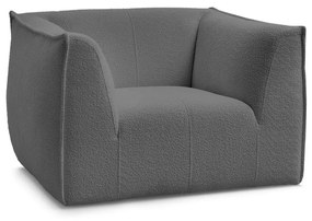 Тъмносиво кресло от прежда с примки от букле Giorgia – Bobochic Paris