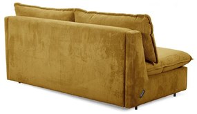 Жълт разтегателен диван от рипсено кадифе 184 cm Isadora – Bobochic Paris