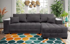 Разтегателен ъглов диван с подлакътник етажерка Мелвин Спринг S