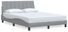 3310377 vidaXL Рамка за легло без матрак Hanko, светлосива, 120x200 см, плат