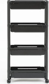 Кухненска количка 5five, 4 нива - Черен