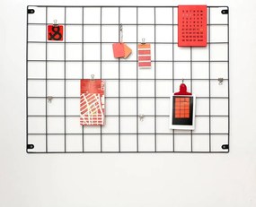 Черна метална дъска за обяви, 50 x 70 cm - Evila Originals