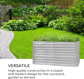 Blumfeldt Blum High Grow Straight, повдигнато цветно легло, 200x90x100 cм, 1800l, стомана