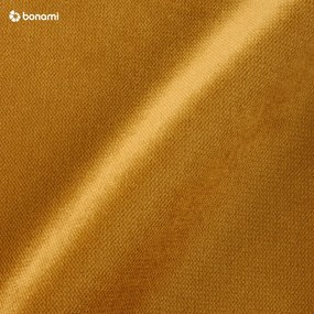 Горчичножълто U-образно разтегателно канапе от кадифе, ляв ъгъл Lofty Lilly - Miuform