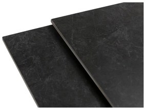 Сгъваема трапезна маса с допълнителна плоча с каменен плот за маса 90x150 cm Arlene – Marckeric