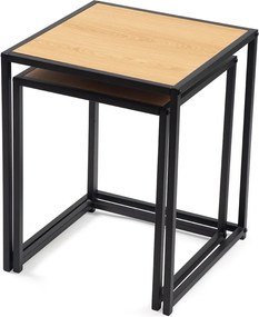 Странични масички в комплект 2 бр. от декор от дъб 38x38 cm Noah – Bonami Essentials