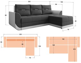Разтегателен ъглов диван Свен