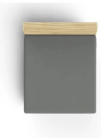 Тъмносив чаршаф от еластичен памук 160x200 см - Mijolnir