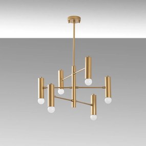 Висящо осветително тяло в златисто с метален абажур Gharib – Opviq lights