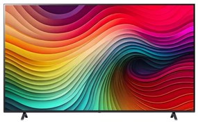 Телевизор LG 86NANO81T3A, 86" 4K HDR Smart Nano Cell TV, 3840x2160, DVB-T2/C/S2, AI Alpha 5 Gen7, HDR 10 PRO, webOS 24, ThinQ AI, WiFi, Clear Voice, AI Upscaling, Bluetooth, Hdmi, CI, LAN, AirPlay2, SPDIF, 2 Pole stand, Silver