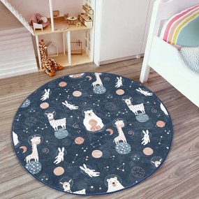 Тъмносин детски килим ø 120 cm Comfort - Mila Home